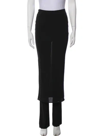 Pre-owned Alaïa Straight Leg Pants In Black