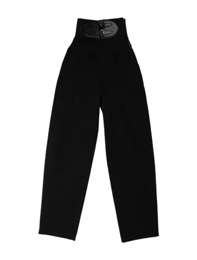 Pre-owned Alaïa Straight Leg Pants In Black