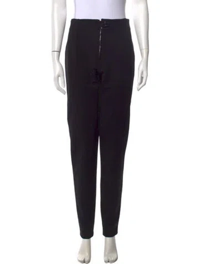 Pre-owned Alaïa Straight Leg Pants In Black
