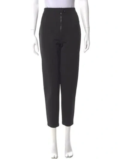 Pre-owned Alaïa Straight Leg Pants In Gray