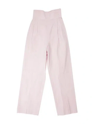 Pre-owned Alaïa Straight Leg Pants In Pink