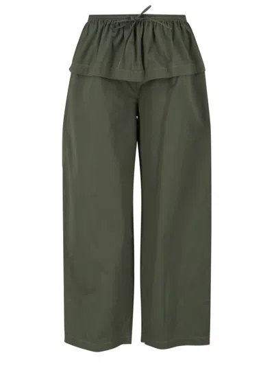 Alaïa Straight Pants In Green