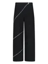 Alaïa Womens Noir Alaia Spiral Two-patch-pockets Wide-leg High-rise Denim-blend Trousers In Black  