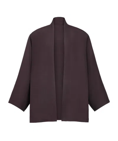 Alaïa Straight-cut Poplin Jacket In Brown