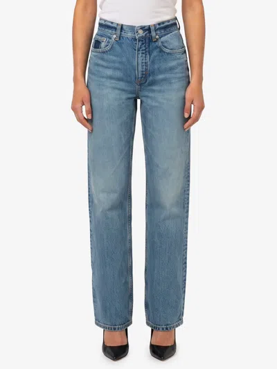 Alaïa Straightleg Denim Jeans In Blue