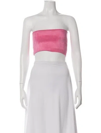 Pre-owned Alaïa Strapless Crop Top In Multi