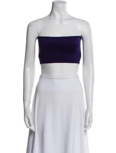 Pre-owned Alaïa Strapless Crop Top In Pink