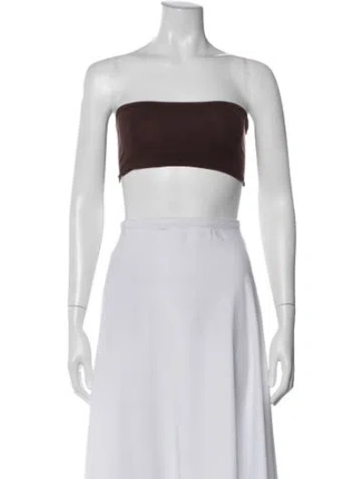 Pre-owned Alaïa Strapless Crop Top In Pink