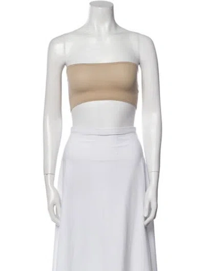 Pre-owned Alaïa Strapless Crop Top W/ Tags In Black