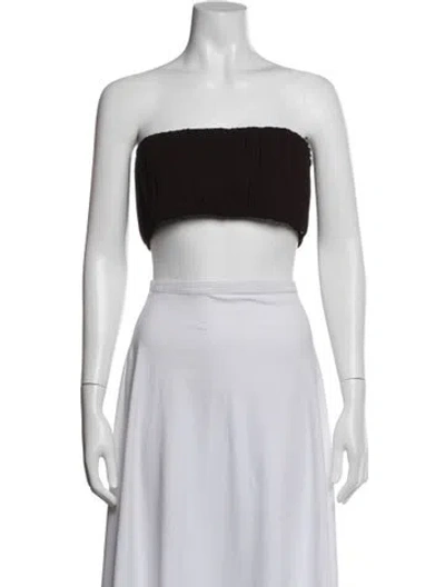 Pre-owned Alaïa Strapless Crop Top W/ Tags In White
