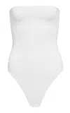 Alaïa Strapless Jersey Bodysuit In White