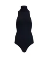 Alaïa Ribbed-knit Turtleneck Bodysuit In Black