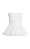 Alaïa Crinoline Top In White