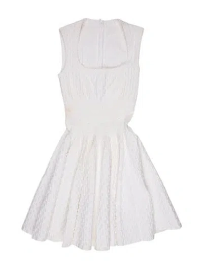 Pre-owned Alaïa Strapless Mini Dress In White