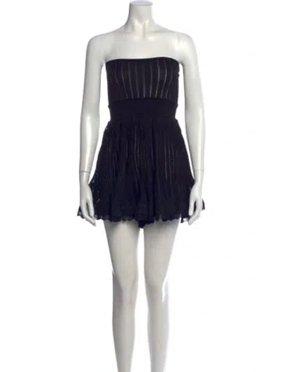 Pre-owned Alaïa Strapless Romper W/ Tags In Black