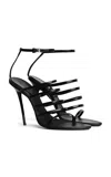 Alaïa Strappy Leather Sandals In Black