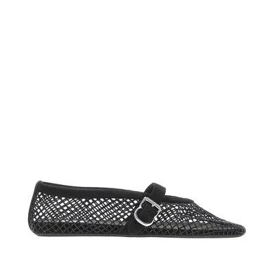 Alaïa Strass-embellished Fishnet Ballerina Flats In Multi
