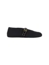 Alaïa Leather-trimmed Straw Ballet Flats In Black