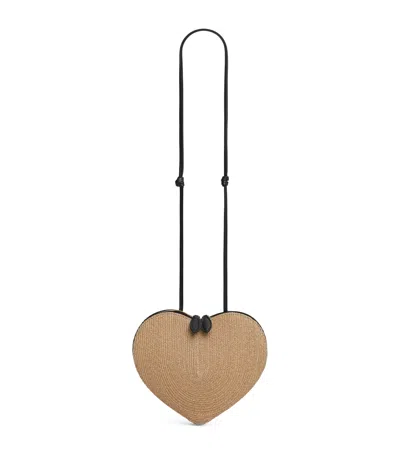 Alaïa Straw Le Coeur Shoulder Bag