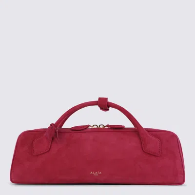 Alaïa Alaia Strawberry Pink Leather Le Teckel Clucth In Red