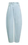 Alaïa Alaia Rounded Jeans In Ice Denim Women In Blue