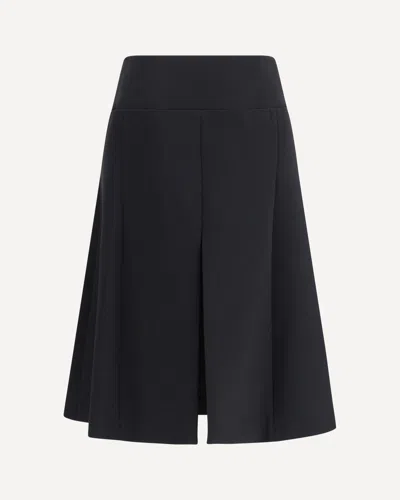 Alaïa Stretch Wool Slit Skirt In Black