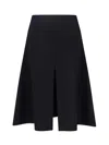 Alaïa Alaia Stretch Wool Slit Skirt In Black