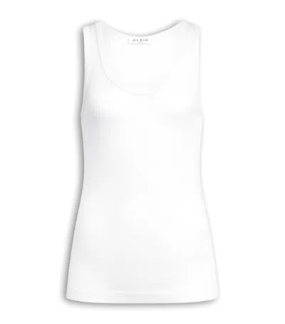 Alaïa Stretch-wool Tank Top In White