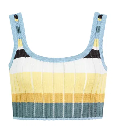 Alaïa Stripe Crop Top In Multi