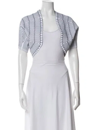 Pre-owned Alaïa Striped Bolero In Neutral