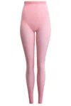 Alaïa Stripe Leggings In Fard