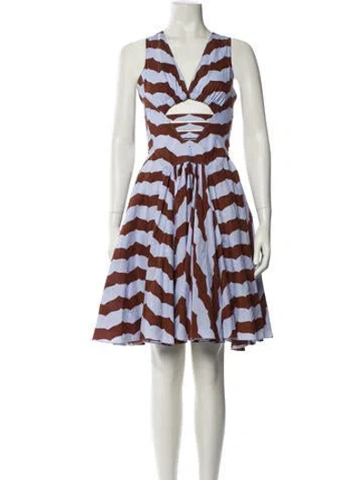 Pre-owned Alaïa Striped Knee-length Dress In Multi