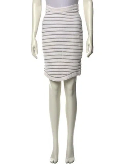 Pre-owned Alaïa Striped Knee-length Skirt In Multi