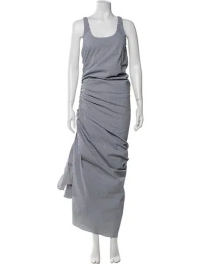 Pre-owned Alaïa Striped Long Dress In Multi