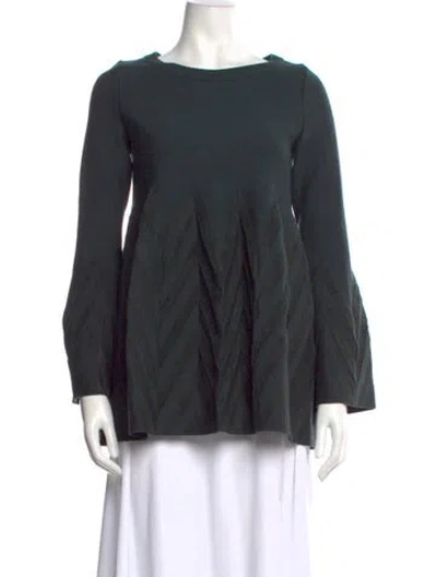 Pre-owned Alaïa Striped Mini Dress In Green