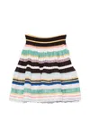 Alaïa Knitted Stripe Mini Skirt In Multi