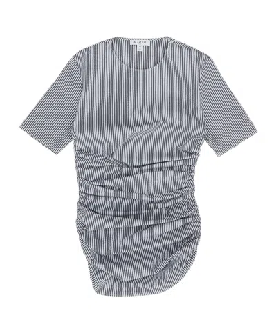Alaïa Striped T-shirt In Gray