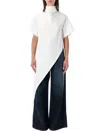 Alaïa Alaia Structured Mini Polo Top In White