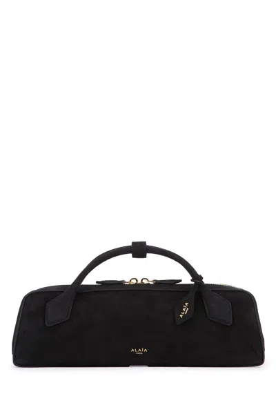 Alaïa Alaia Structured Top-handle Clutch Bag In Noir