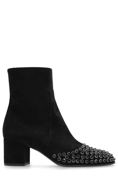 Alaïa Round-head Short Boots In Black