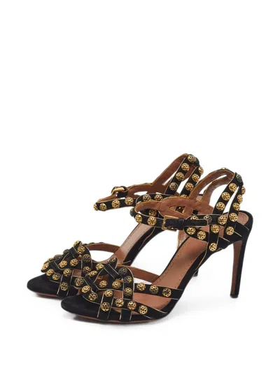 Pre-owned Alaïa Studded Ankle-strap Sandals In Black