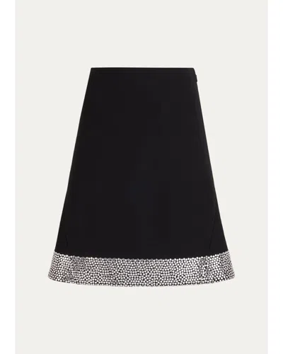 Alaïa Studded Midi Skirt In Black