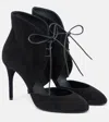 Alaïa Suede Ankle Boots In Black