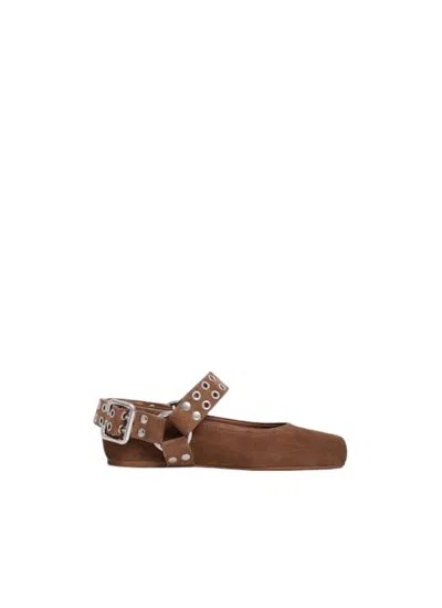 Alaïa Alaia Suede Ballet Flats In Black