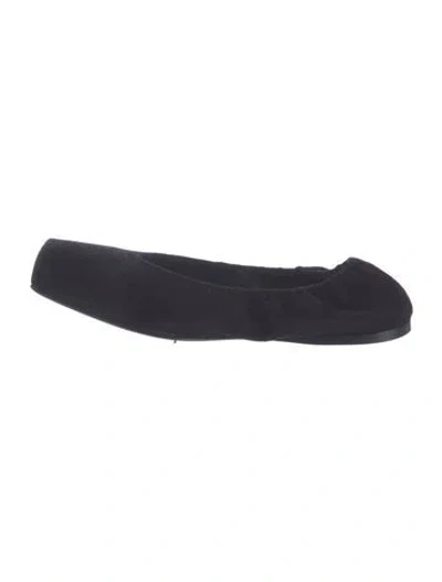 Pre-owned Alaïa Suede Ballet Flats In Blue