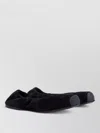 Alaïa Suede Ballet Flats Square Toe Leather In Black