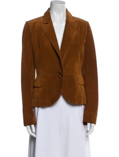 Pre-owned Alaïa Suede Blazer In Brown