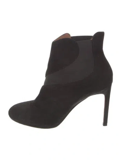 Pre-owned Alaïa Suede Boots In Black