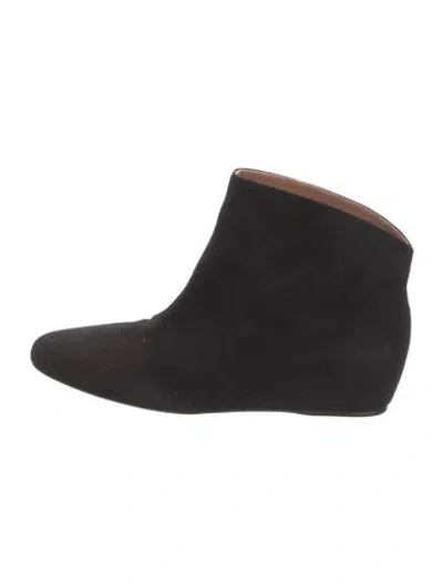Pre-owned Alaïa Suede Boots In Black