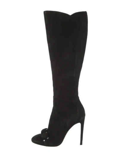 Pre-owned Alaïa Suede Boots In Black